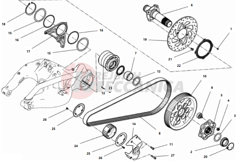 HUB, REAR WHEEL