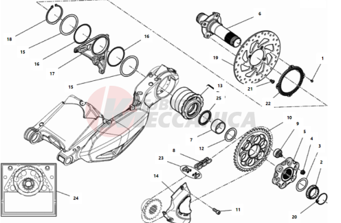 HUB, REAR WHEEL