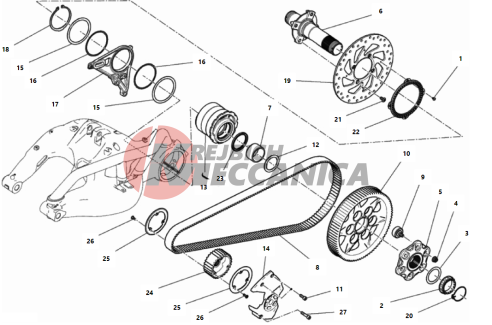 HUB, REAR WHEEL