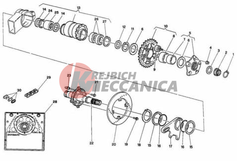 HUB, REAR WHEEL