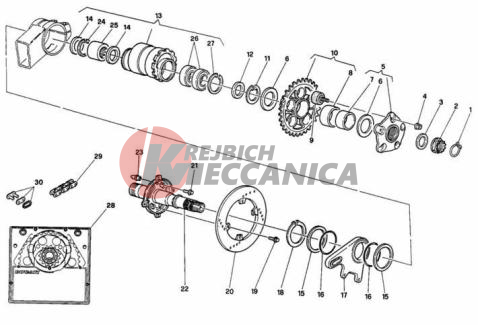 HUB, REAR WHEEL