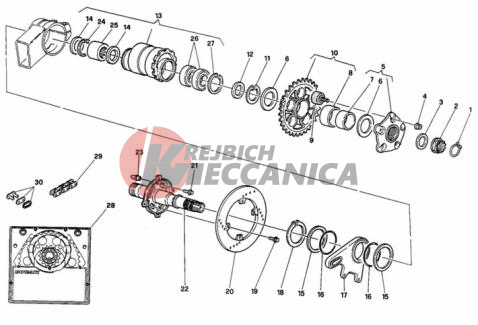 HUB, REAR WHEEL