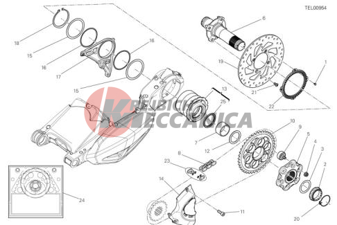 HUB, REAR WHEEL