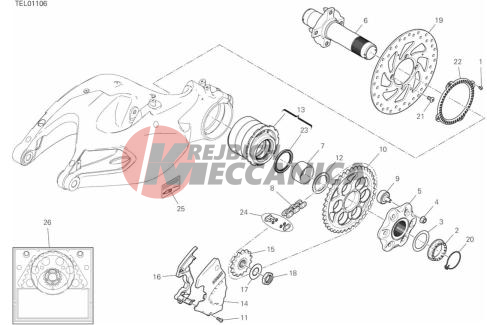 HUB, REAR WHEEL