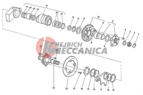 HUB, REAR WHEEL