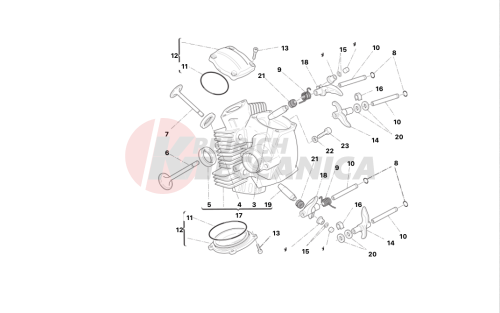 Horizontal cylinder head