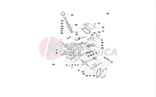 Horizontal cylinder head