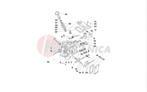 Horizontal cylinder head