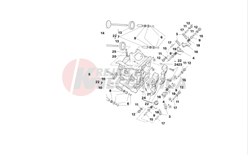 Horizontal cylinder head