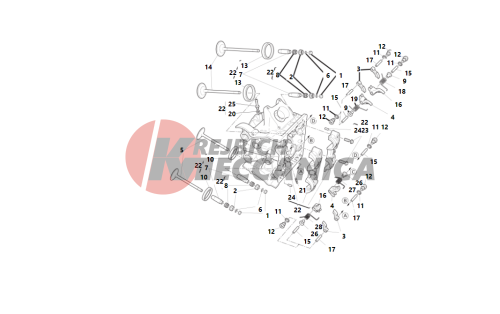 Horizontal cylinder head