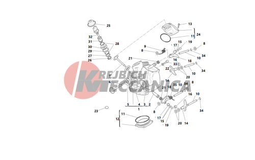 Horizontal cylinder head