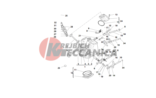 Horizontal cylinder head