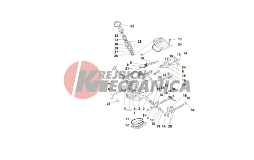 Horizontal cylinder head