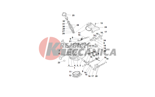 Horizontal cylinder head