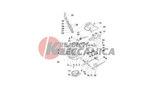 Horizontal cylinder head