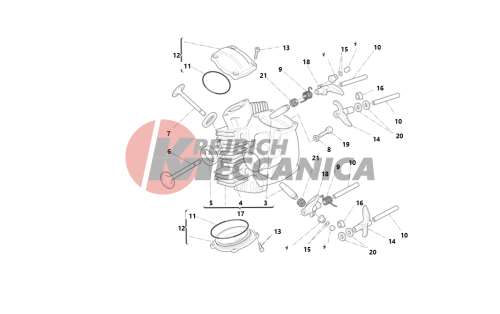 Horizontal cylinder head