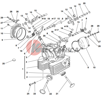 Horizontal cylinder head
