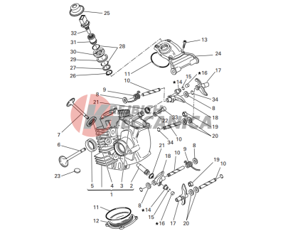Horizontal cylinder head