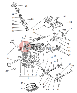 Horizontal cylinder head