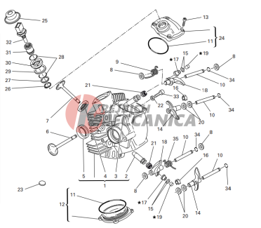 Horizontal cylinder head