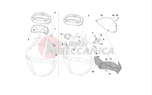 Instrument panel - headlight fairing