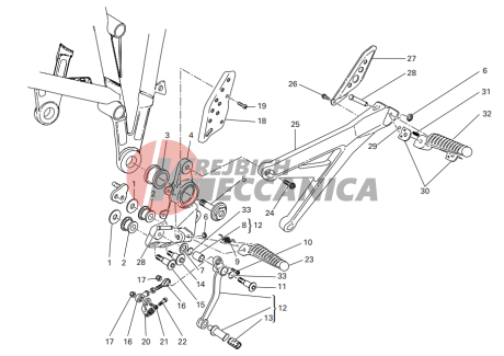 L.h. footrests