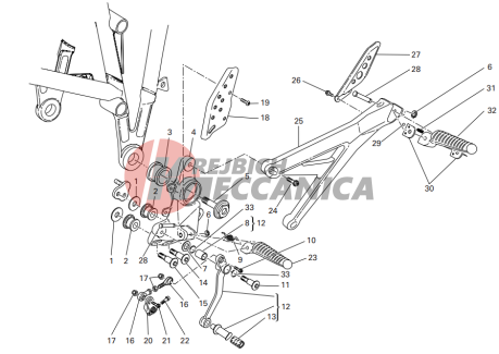 L.h. footrests