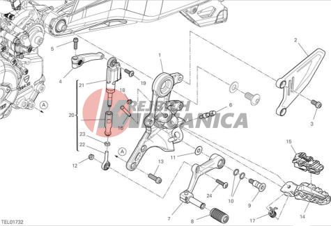 LEFT FOOTREST & GEAR CHANGE PEDAL