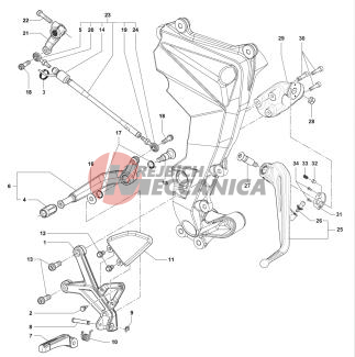 Left-hand Footrest Assembly