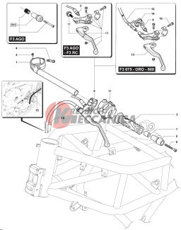 Left-hand Handlebar Assembly