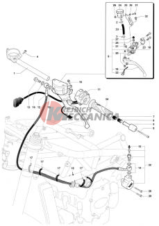 Left-hand Handlebar Assembly