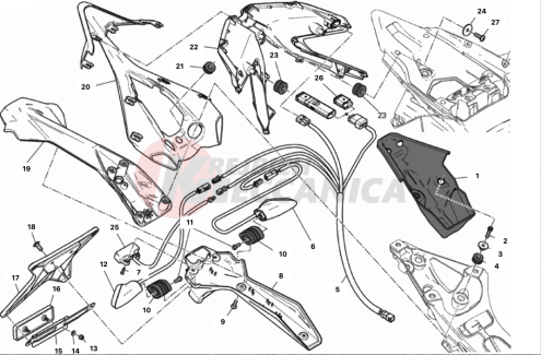 NUMBER PLATE HOLDER - TAIL LIGHT 1