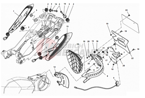 NUMBER PLATE HOLDER - TAIL LIGHT