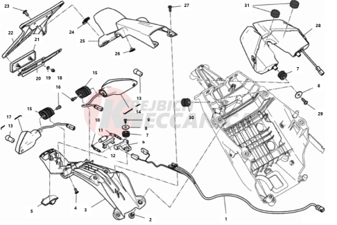 NUMBER PLATE HOLDER - TAIL LIGHT