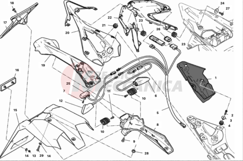 NUMBER PLATE HOLDER - TAIL LIGHT - (AUS)