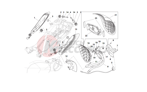 Number plate holder - tail light