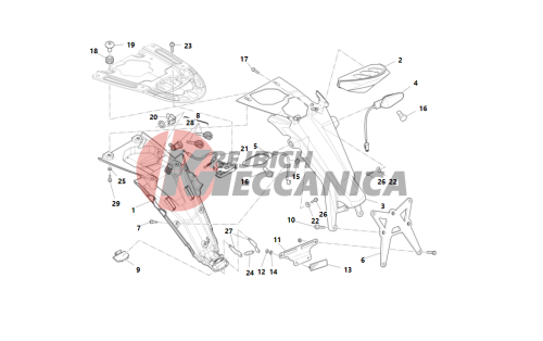 Number plate holder - tail light