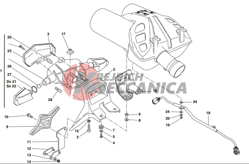 Number plate holder - tail light