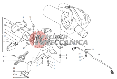 Number plate holder - tail light