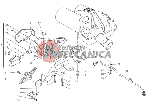 Number plate holder - tail light