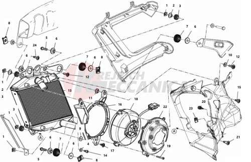 RADIATOR, WATER,RH