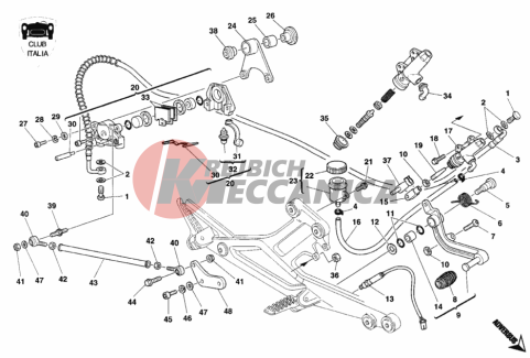 REAR BRAKE SYSTEM CLUB ITALIA