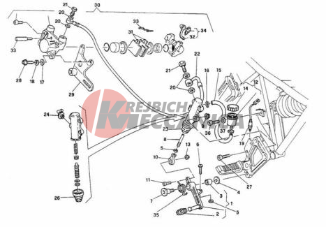 REAR BRAKE SYSTEM M 002306-016055