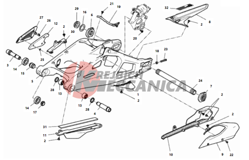 REAR SWINGING ARM