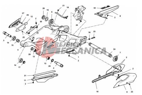 REAR SWINGING ARM