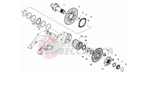 REAR WHEEL SPINDLE