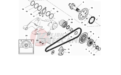 REAR WHEEL SPINDLE