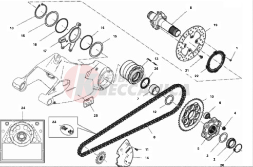 REAR WHEEL SPINDLE