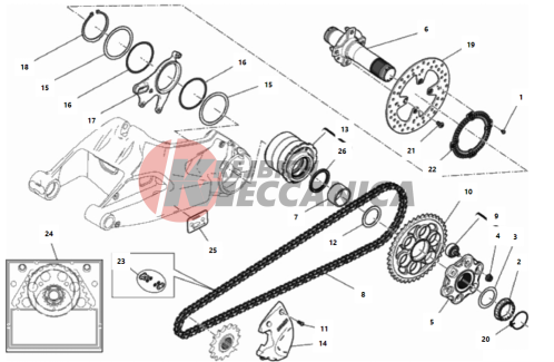 REAR WHEEL SPINDLE