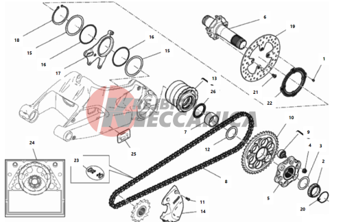 REAR WHEEL SPINDLE